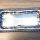 Elegant & Antique Small Tray Letters Louis XVI Style Rocaille Bronze Silver