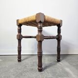 70s Rush Seat Stool