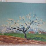 Table oil on canvas spring signed Maurice Fabre 48
