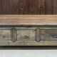 Table basse en châtaignier du XIXème à 3 tiroirs