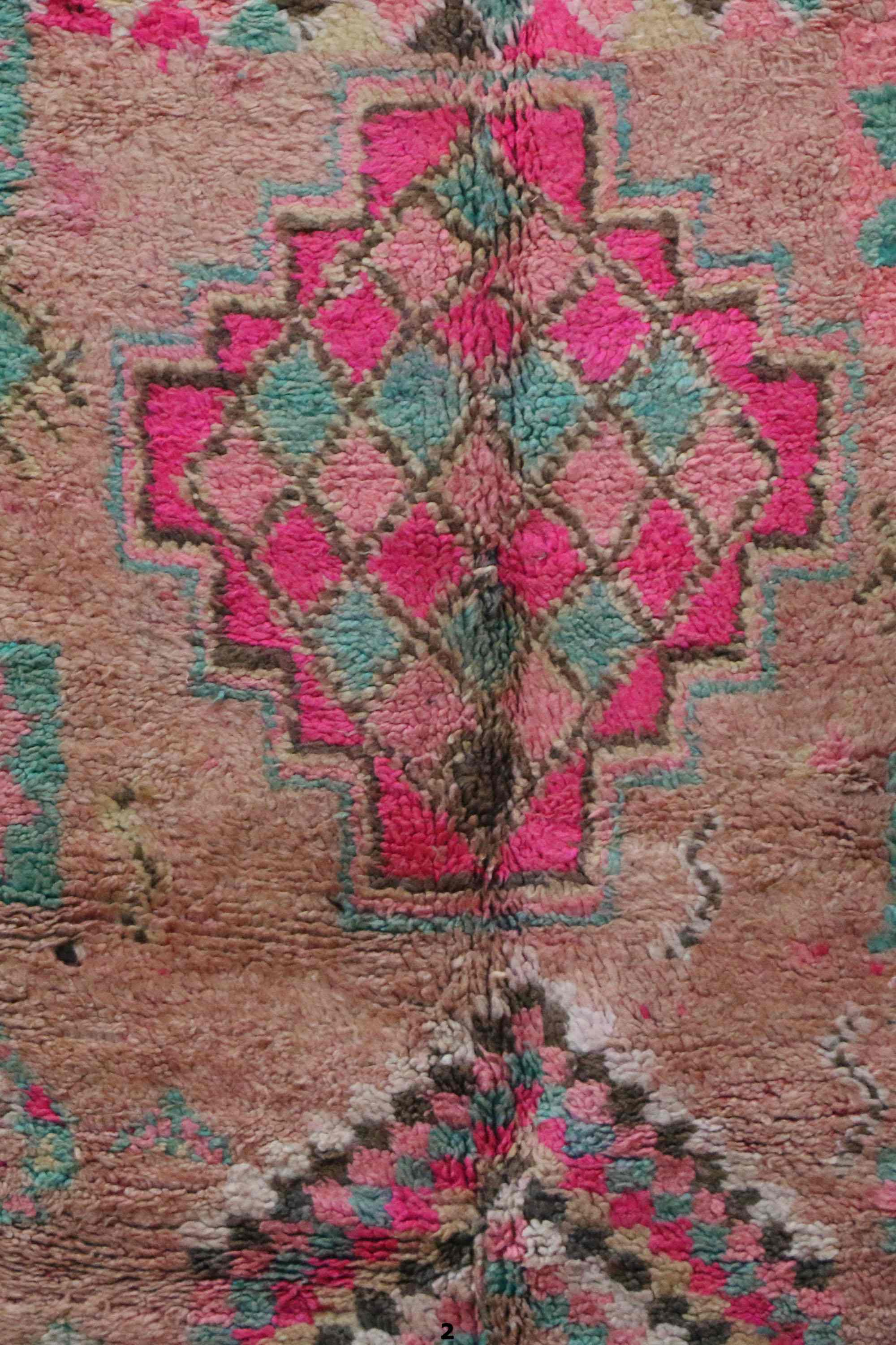 Tapis marocain rose - 149 x 348 cm