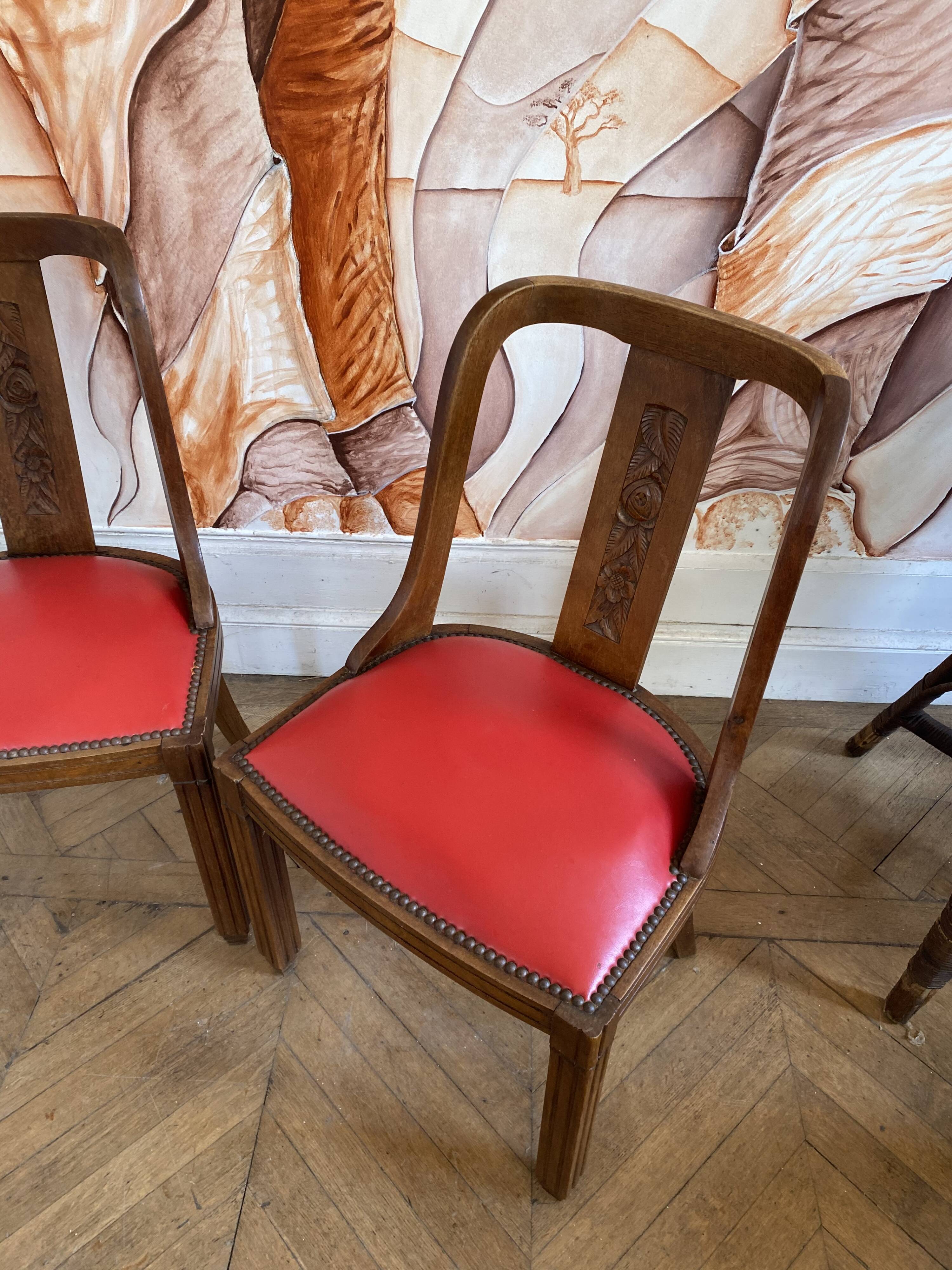 Chaises art déco gondole