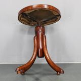 Restored adjustable bentwood piano stool, Czechoslovakia, 1930s — Art Deco Thonet