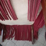 Pair of 2 Napoleon III Second Empire Boudoir Chairs, Red.