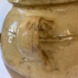 Antique Provençal jug / goat, in yellow glazed terracotta