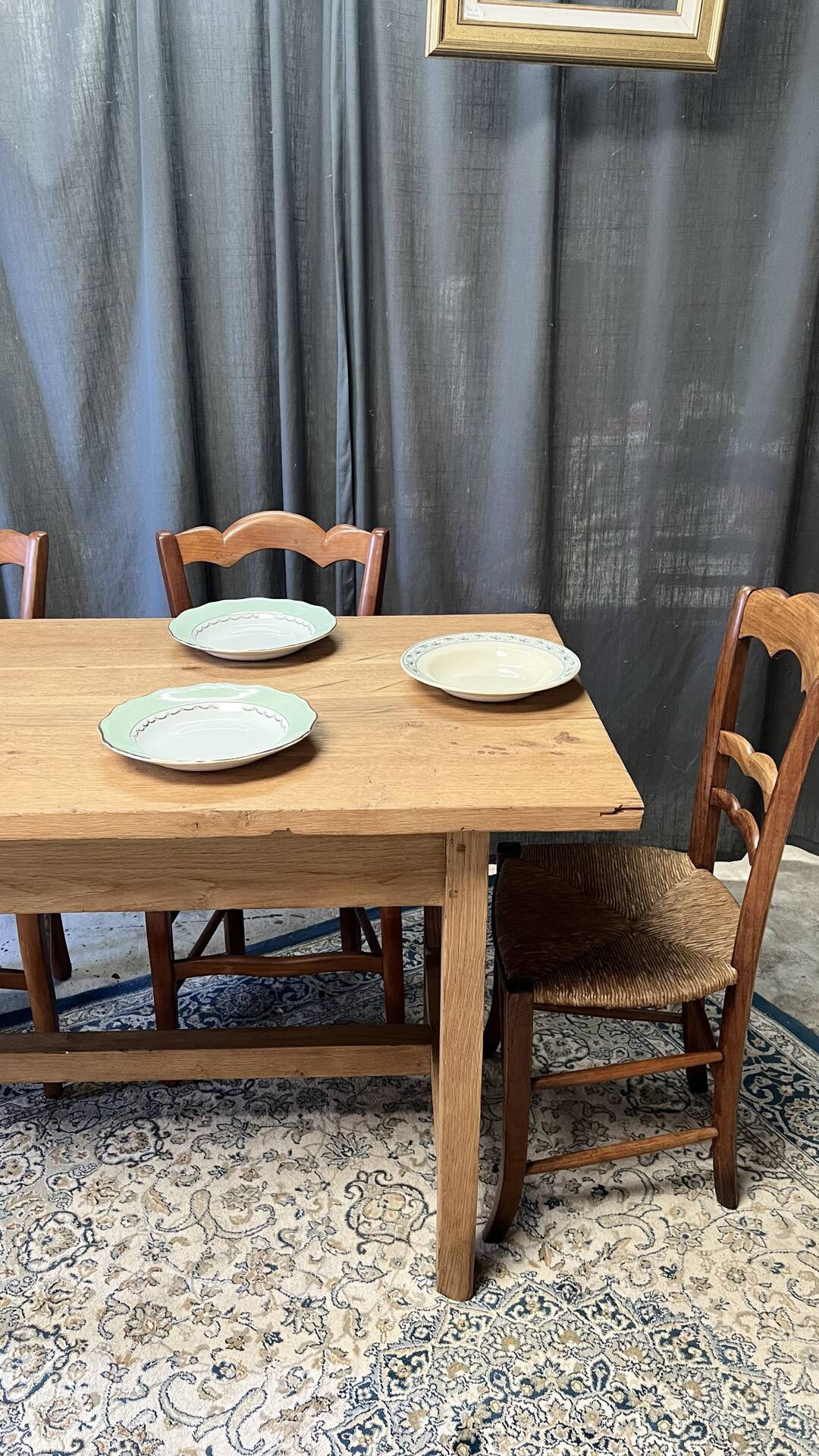 Small farmhouse table in solid oak