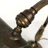 Bronze and copper articulated desk lamp circa 1900