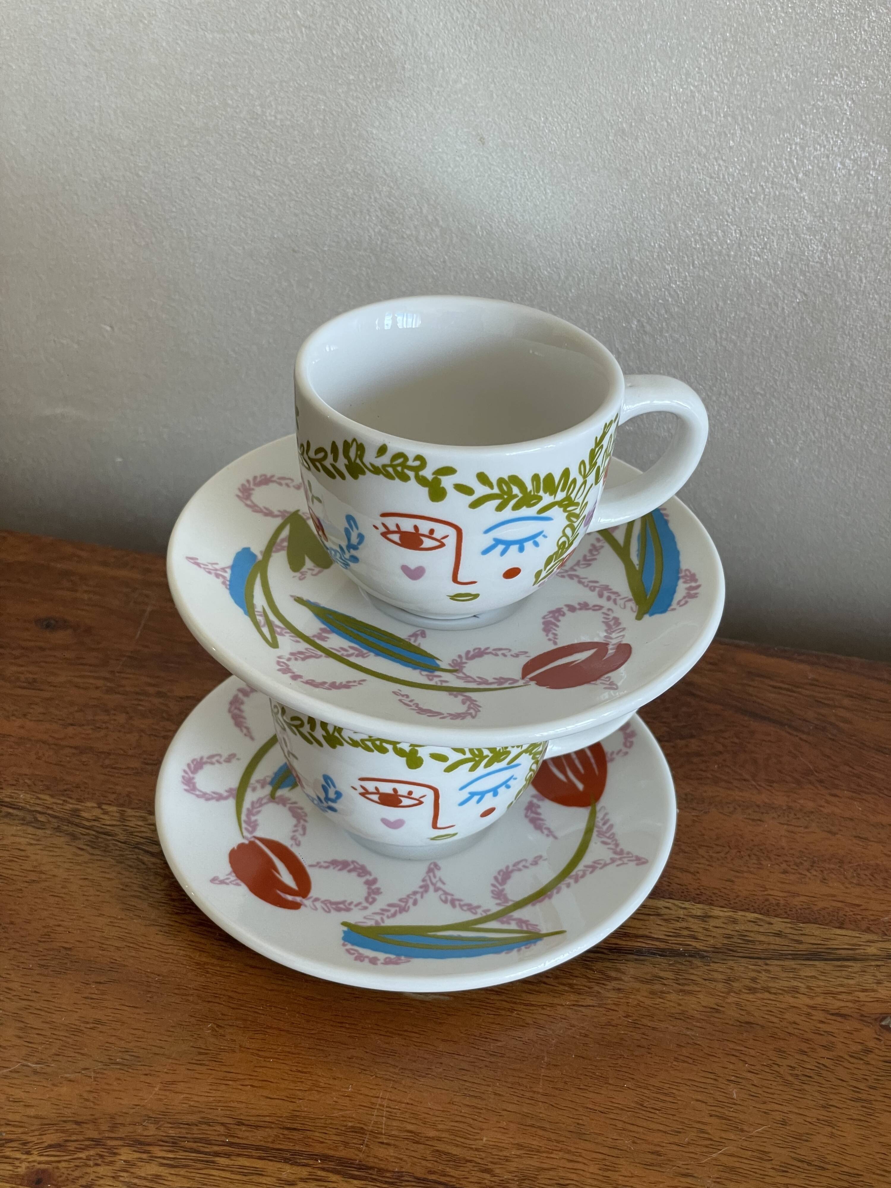 Duo de tasses Picasso Fragonard