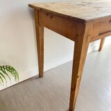 Patinated wooden farmhouse table