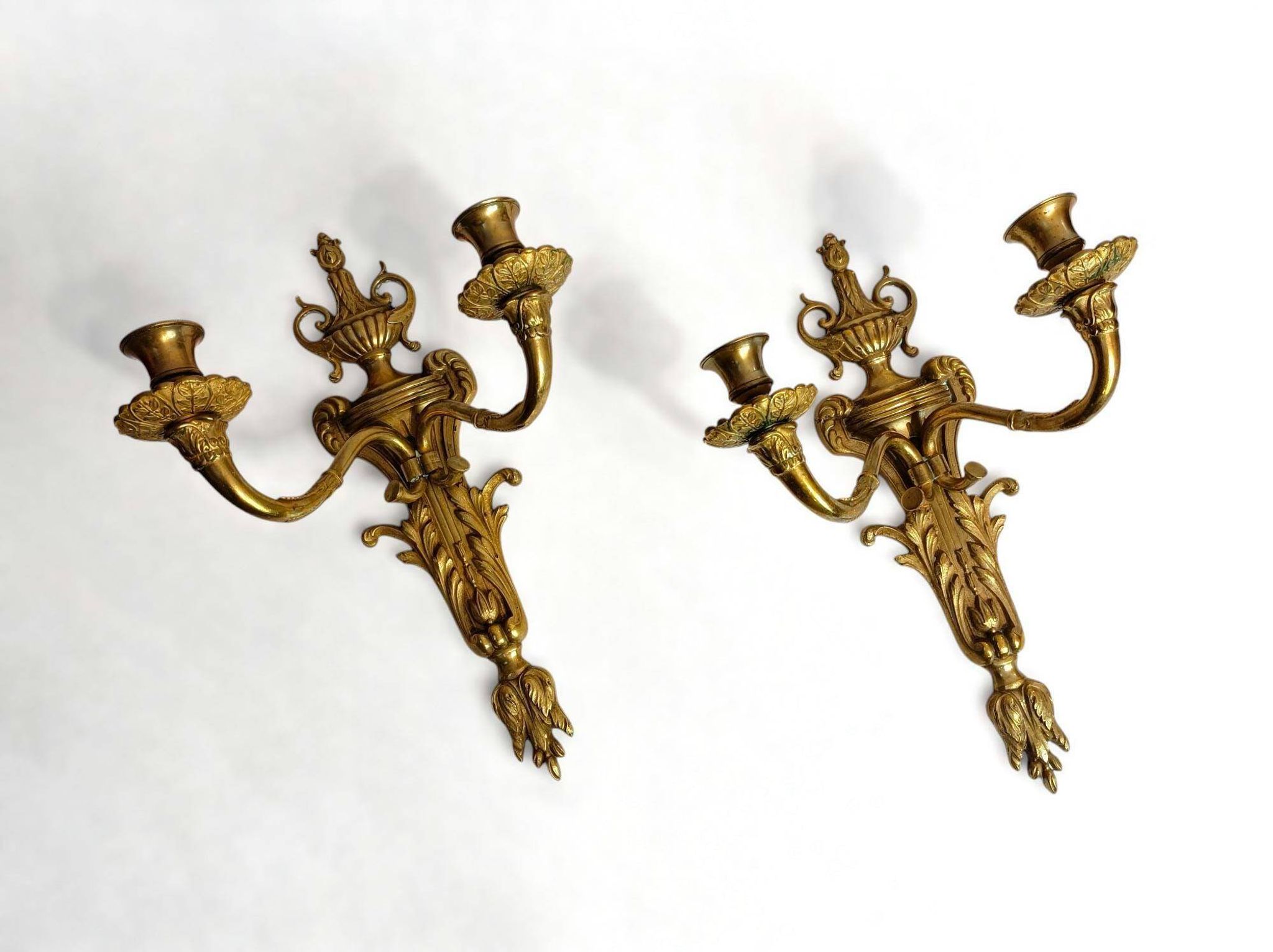 Bronze wall sconces Louis XVI, Belle Époque circa 1880–1910