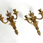 Bronze wall sconces Louis XVI, Belle Époque circa 1880–1910
