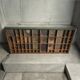 Vintage printing press locker