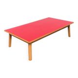 Mid-Century Red Coffee Table, Belgium, 1950s