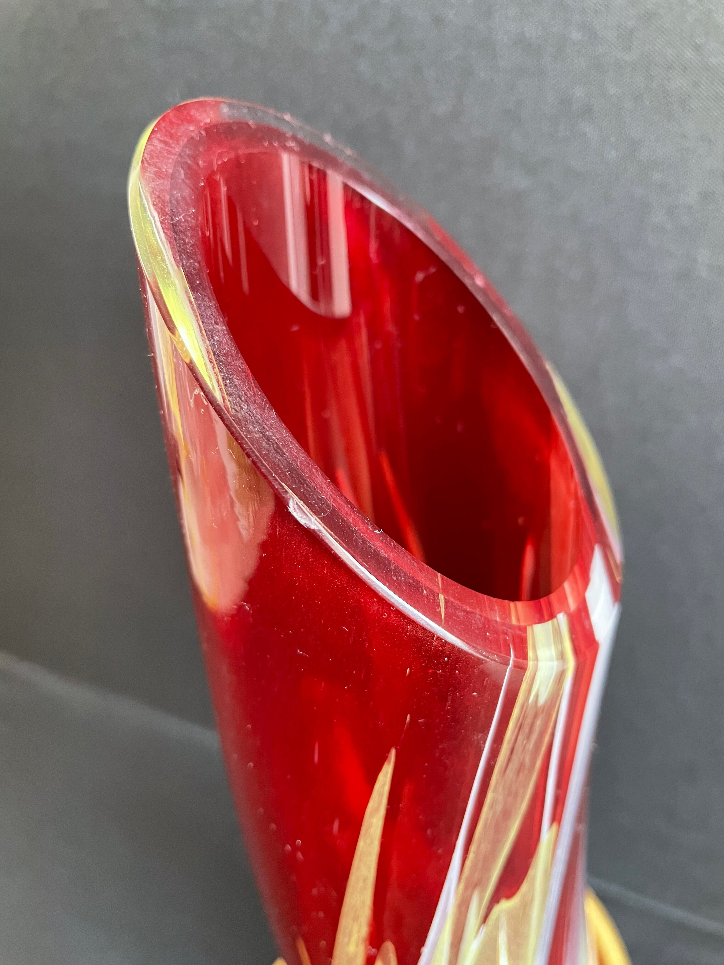 Vase soliflore verre soufflé coloré 1546