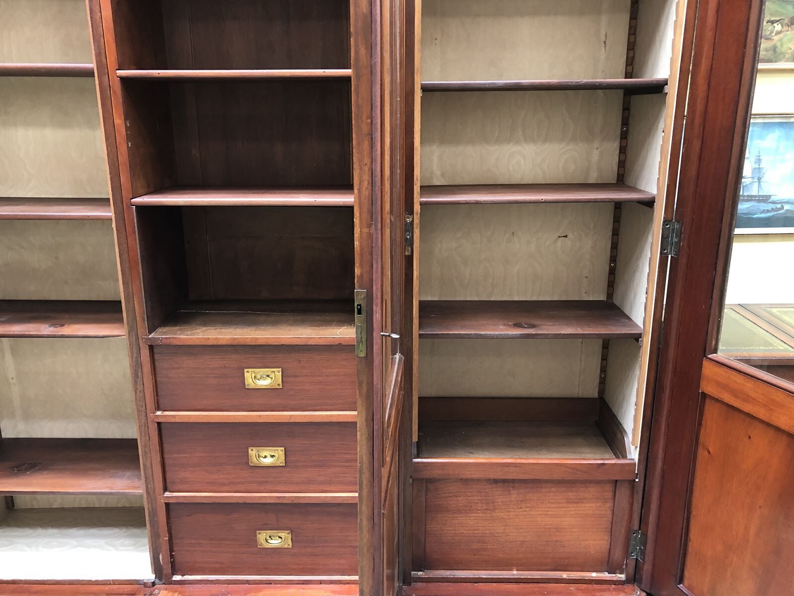 19th Century mahogany library
