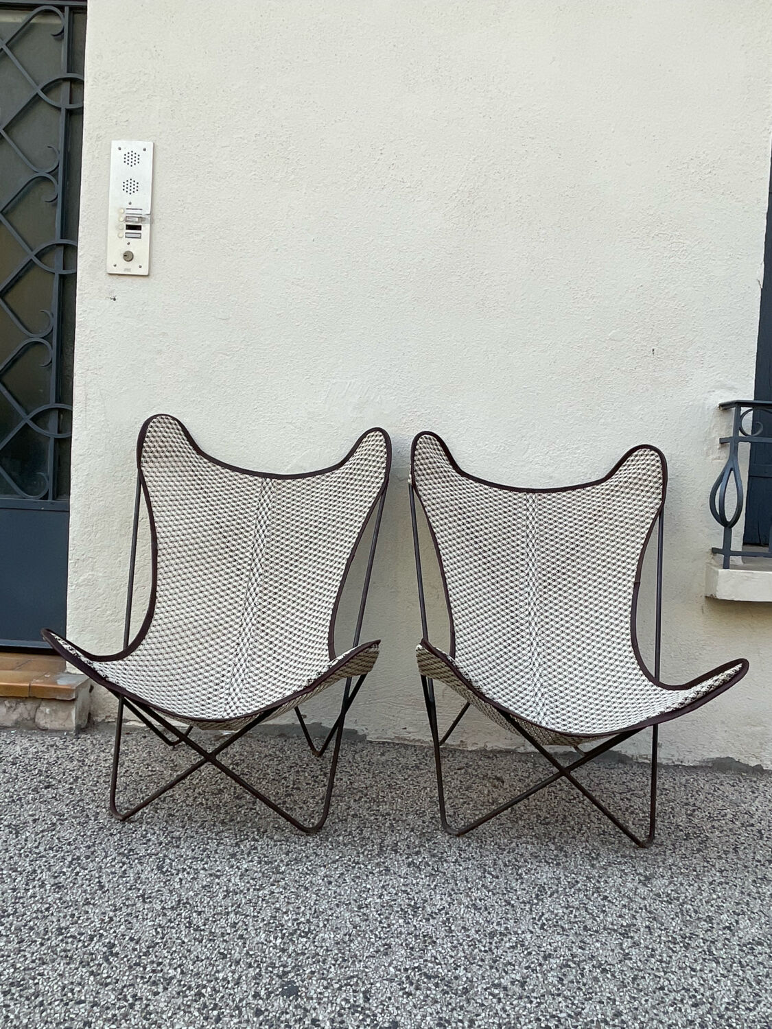 Paire de fauteuils butterfly 1960