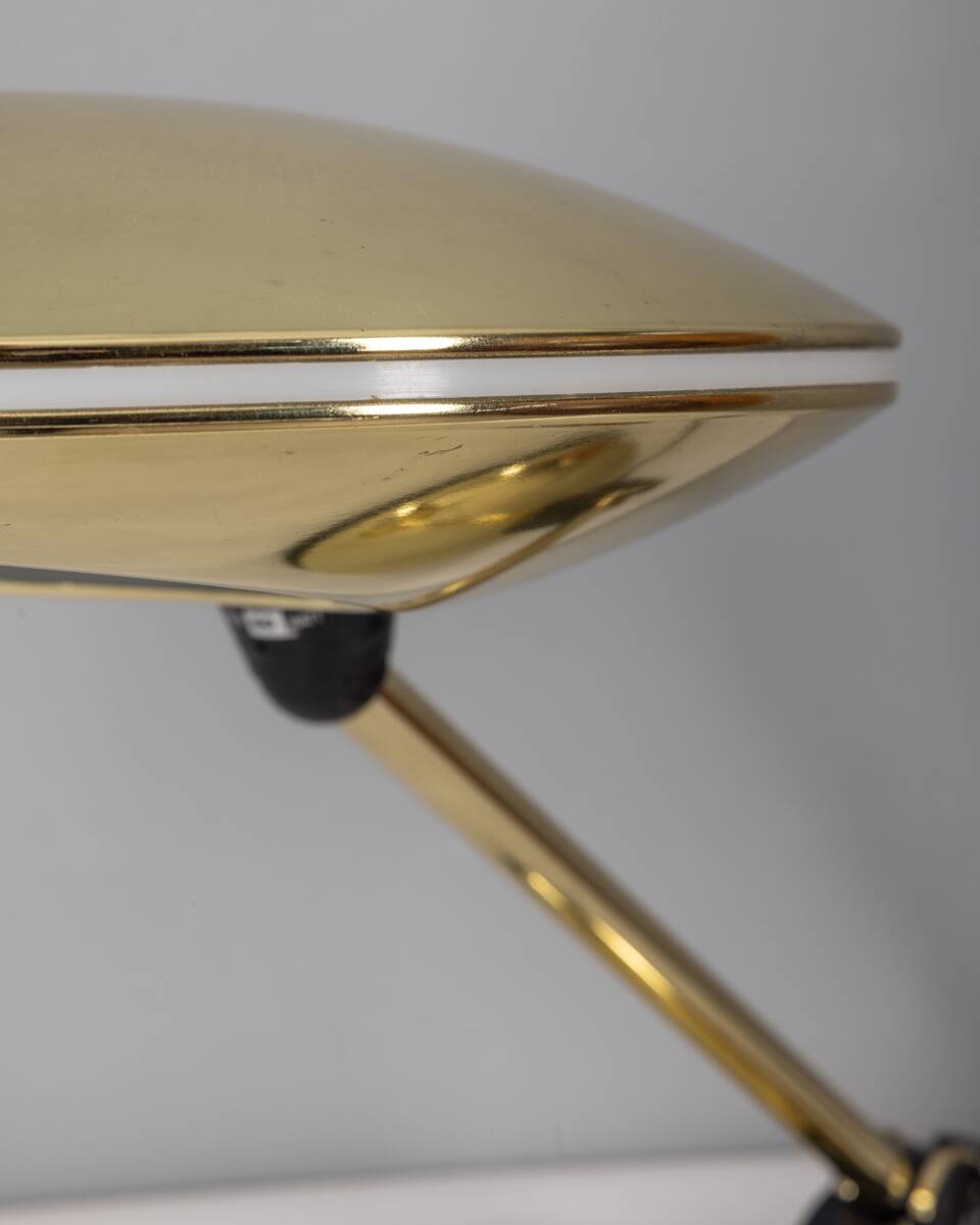 Vintage golden table lamp from the 60s ufo model aluminor design
