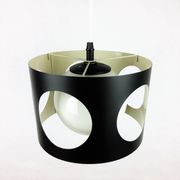 Suspension vintage noire métal 1960