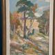 Large Original Swedish Oil on Canvas - “Forest” by Katharina Fontain - Signed - Vintage & Framed - 60 × 80 cm (23.6" × 31.5")