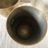 Chiseled Brass Chalice Wine Glasses