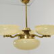 Art deco rare Brass Chandelier,1930's.