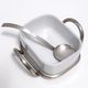 Postmodern Lino Sabattini Silver-Plated and Ceramic Cheese Bowl with Spoon