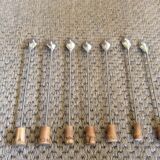 Series of 7 bamboo spoons