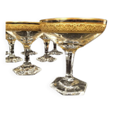 Moser in Carlsbad (Czechoslovakia) series of eleven crystal champagne glasses