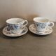 2 tea or coffee cups with saucers Churchill Staffordshire