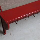 Ancienne étagère d'atelier avec 6 patères