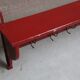 Antique workshop shelf with 6 hooks