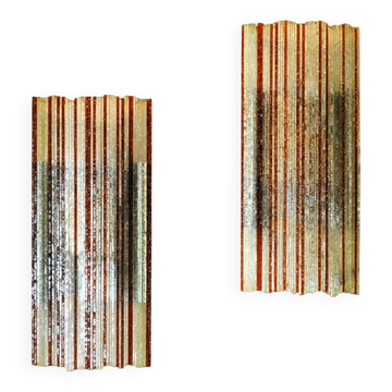 Glass lamps by Poliarte, 1960s, set of 2