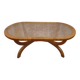 Coffee table from Réunion Island, tamarind wood and rattan.