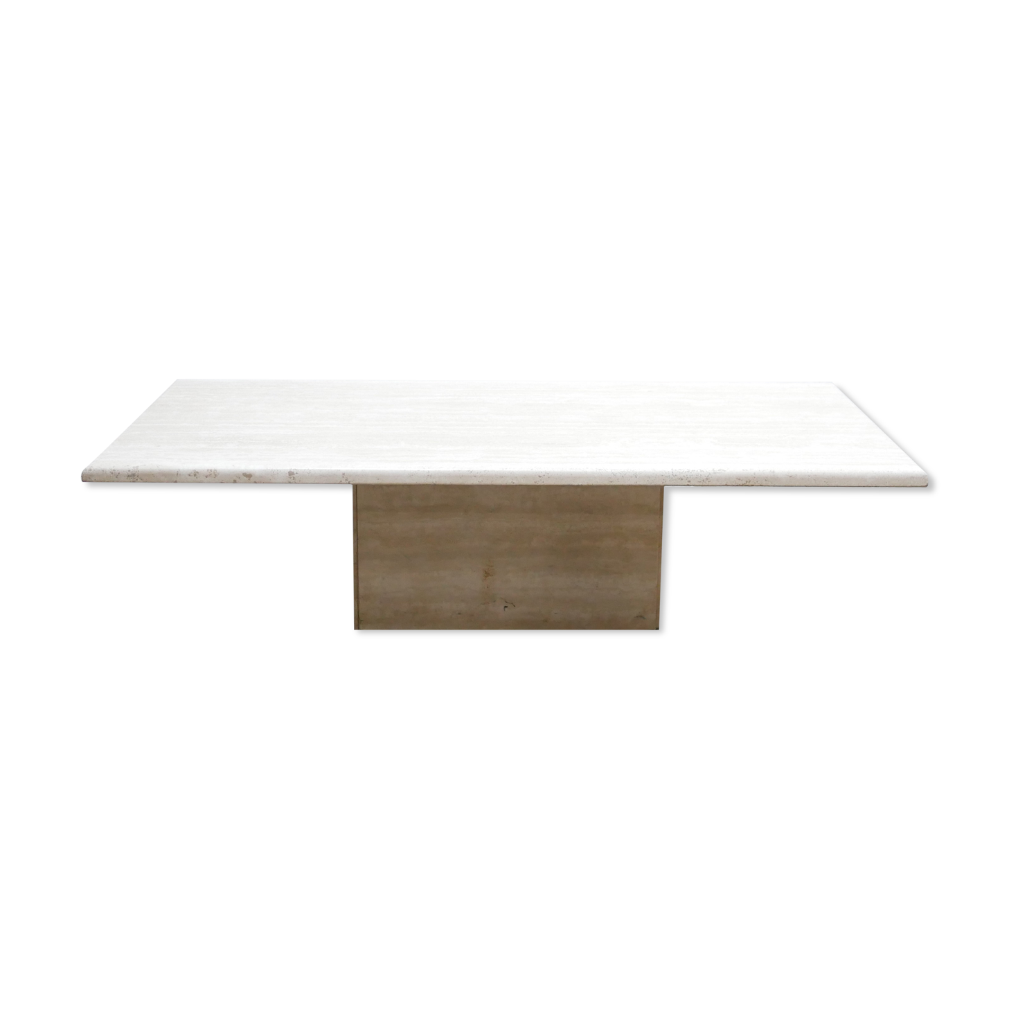 Table basse vintage en travertin