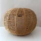 Mid Century sisal lamp, ball lamp, hanging lamp, cottage style Germany