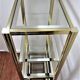Italian design shelf chrome gilded metal and mirror glasses 70s