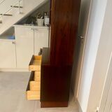 Vintage Scandinavian 2-piece secretary. Rosewood, 1970s
