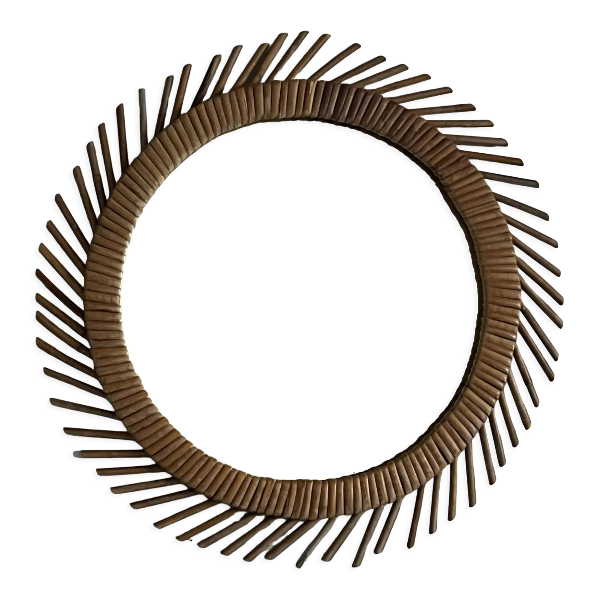 Rattan sun mirror