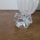 Small crystal rabbit candle holder