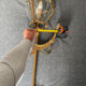 Set of bronze and curved glass light fixtures – Louis XV style – read