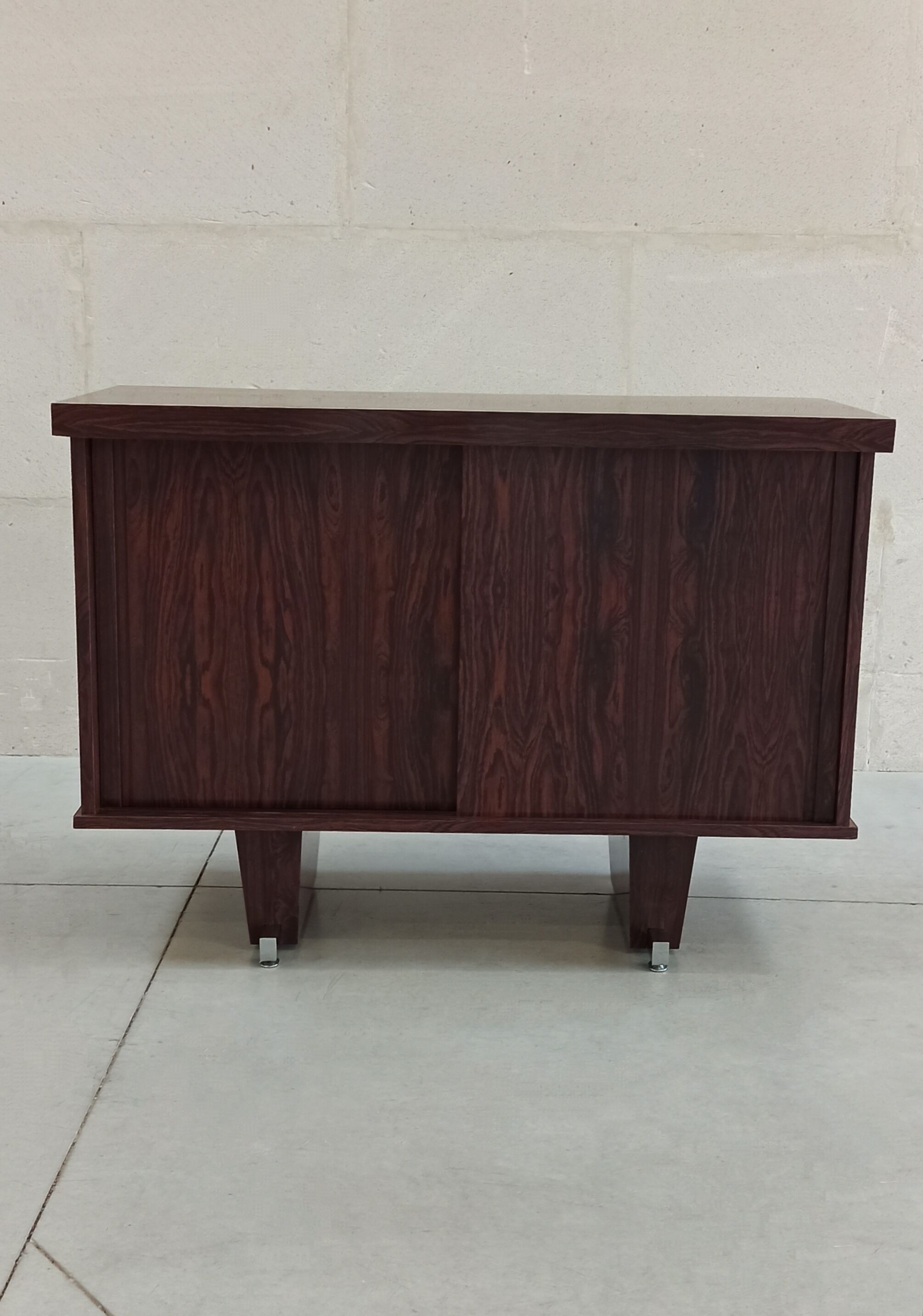 Rosewood and chrome sideboard, 60's