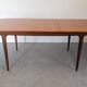 Extendable Scandinavian teak dining table, circa 1960
