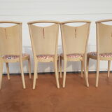 4 Old Chairs " Baumann France "No. 1160 Vintage
