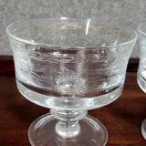 6 engraved crystal fruit salad bowls from the Napoleon III period