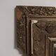 Large antique mirror Napoleon III style Louis XVI gilded stucco wood 19th century 120x85