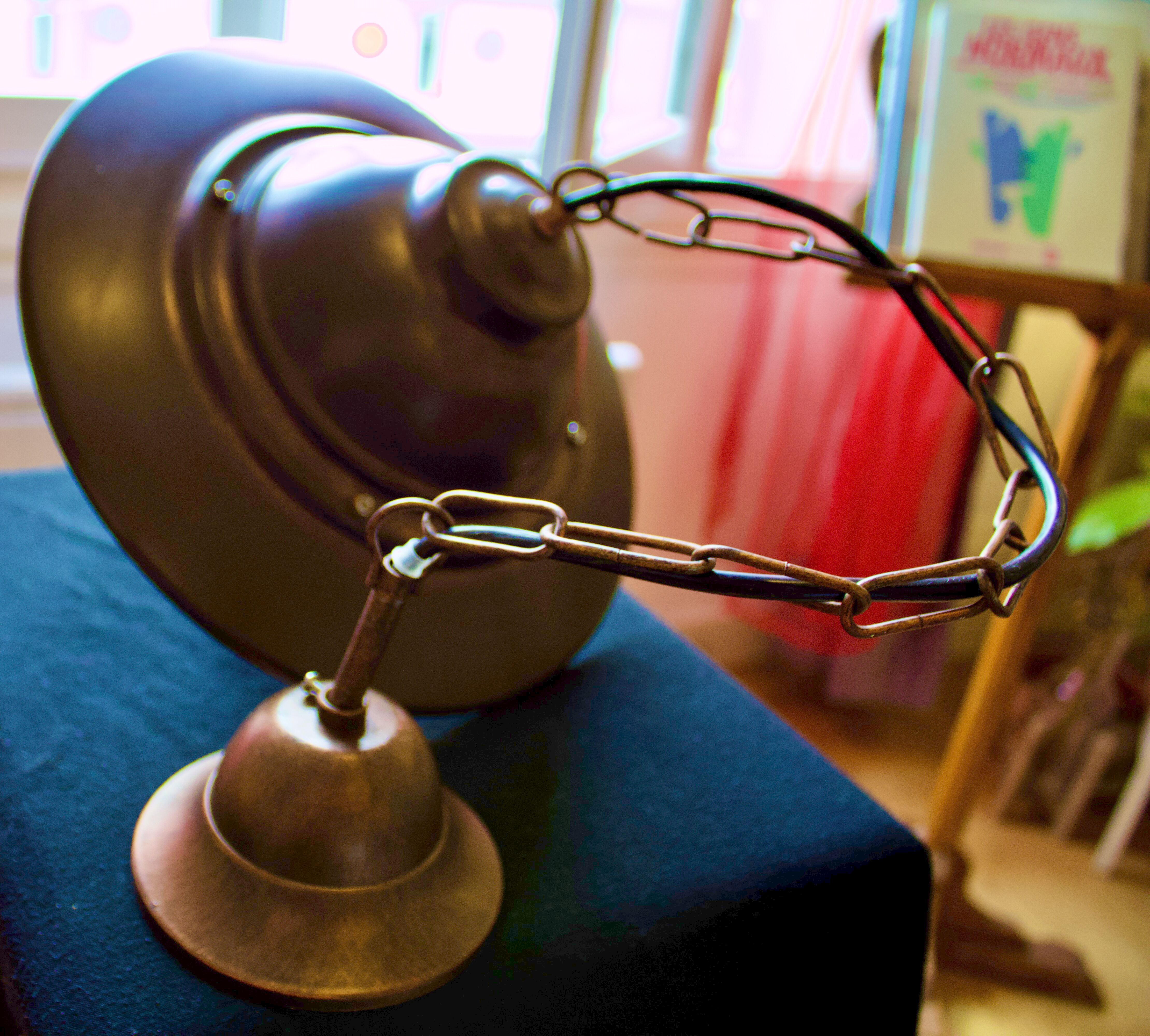 Glass and metal hanging lamp - Massive