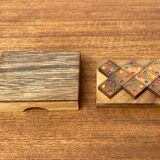 Mid-century Scandinavian teak dice game from the 1960s.