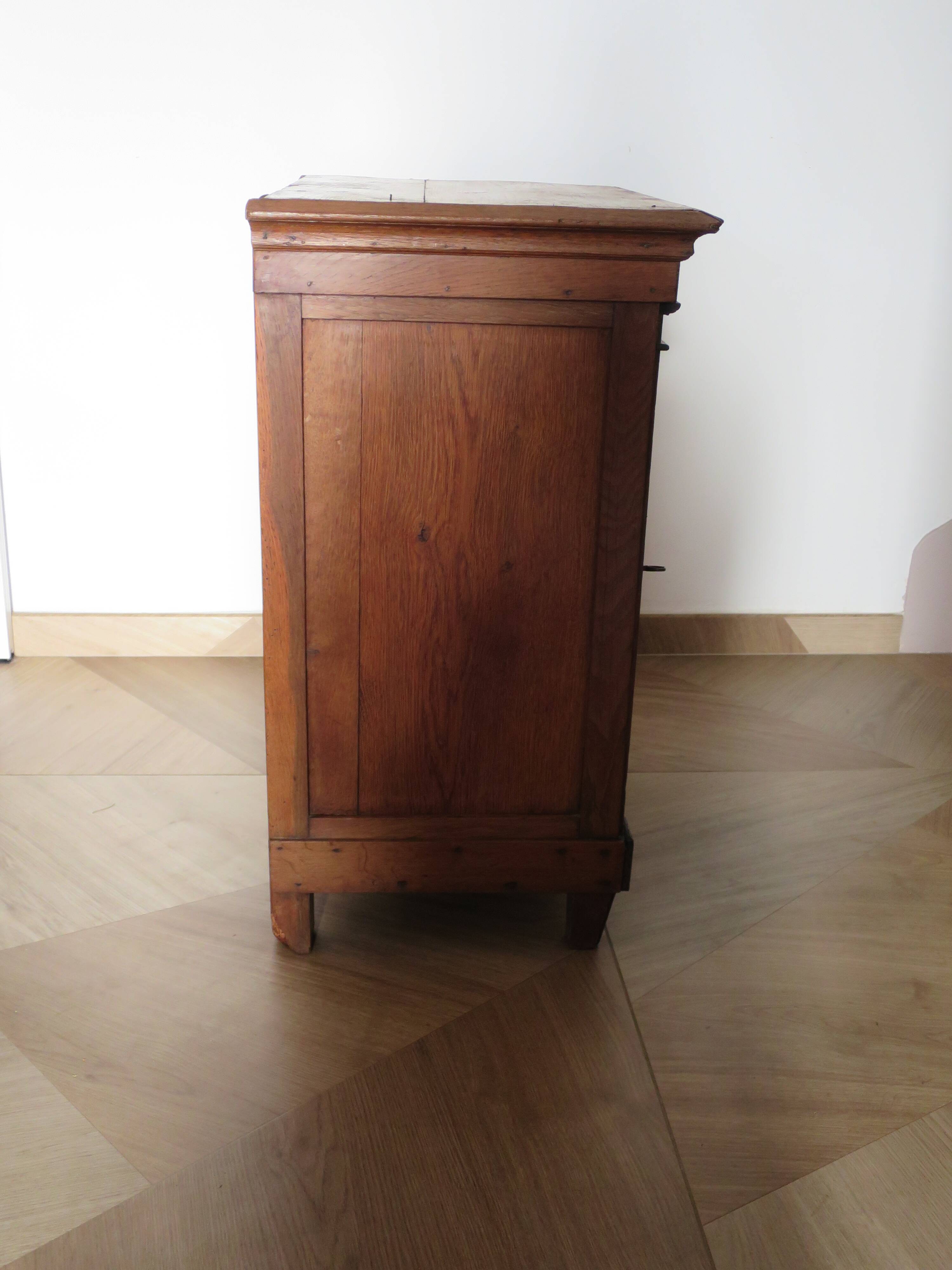 Jam cupboard - small sideboard - light oak stain - Directoire style