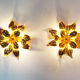 Pair of gilt wall lights by Hans Kögl, Italy 1960's