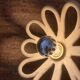 Suspension en céramique fleur en grès - artisanat français